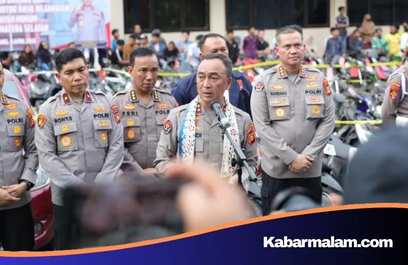 Pulihkan Senyum Korban Kejahatan, Kapolda Sumsel Serahkan Ratusan Kendaraan Hasil Curanmor Kembali ke Pemiliknya