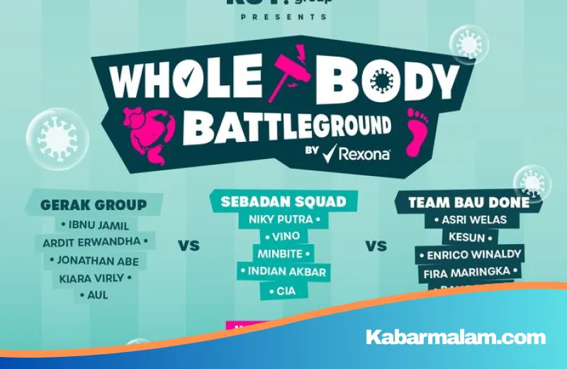 Rexona Whole Body Battleground: Adu Nyali Selebriti Lawan Bau Badan di Arena Ekstrem