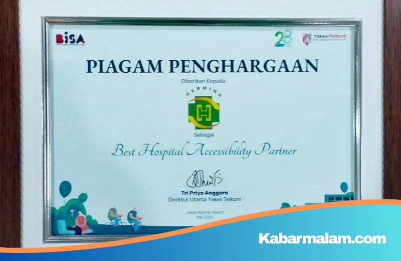 Hermina Hospitals Sabet Penghargaan 'Best Hospital Accessibility Partner' dari Yakes Telkom