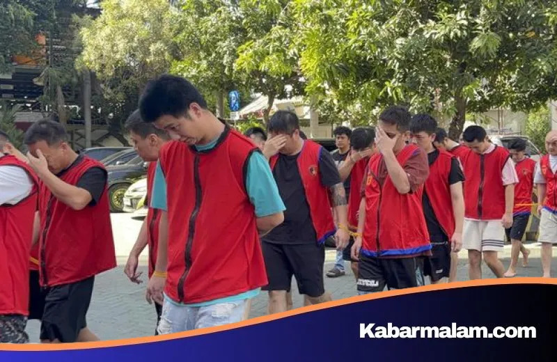 Markas Polisi Gadungan di Surabaya Dibongkar: 44 WNA Sindikat Scamming Internasional Berhasil Diringkus