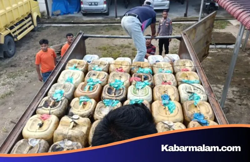 Penyelundupan Ribuan Liter Solar ke Jambi Digagalkan, Polisi Ringkus Mafia BBM di Kuansing
