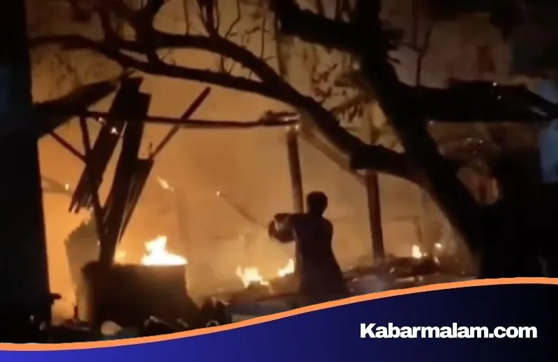 Amukan Si Jago Merah Hanguskan Bengkel di Gunung Sindur Bogor, Petugas Berjibaku Jinakkan Api