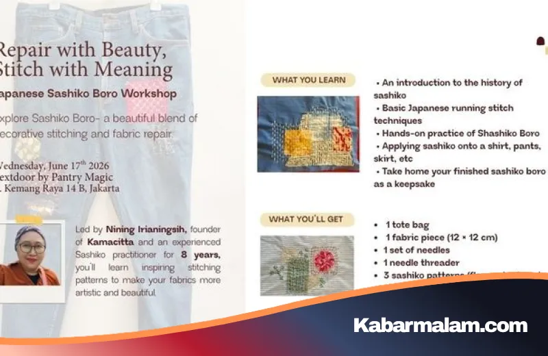 Menghidupkan Kembali Pakaian Usang Menjadi Mahakarya Estetik Melalui Seni Sashiko Boro Jepang
