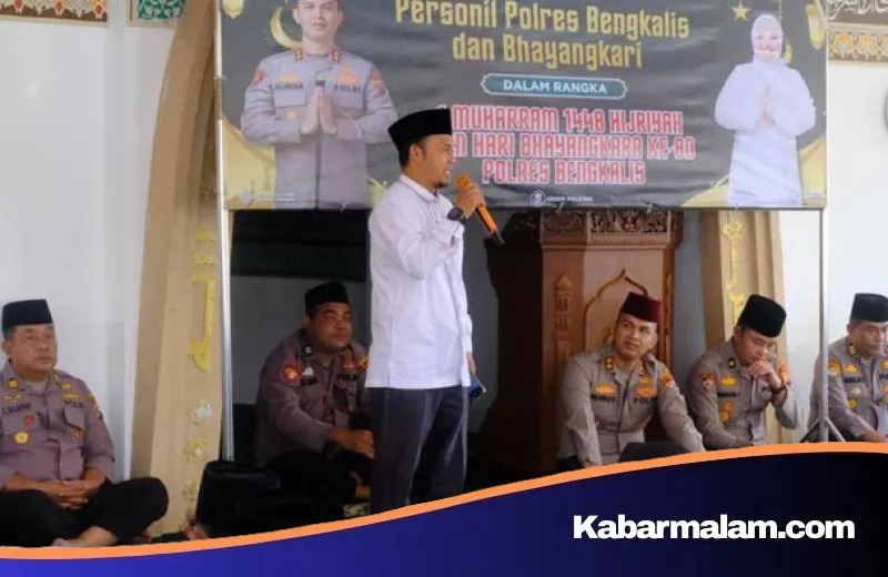 Spirit Hijrah dan Pengabdian: Polres Bengkalis Gelar Doa Bersama Sambut 1 Muharram serta HUT Bhayangkara ke-80