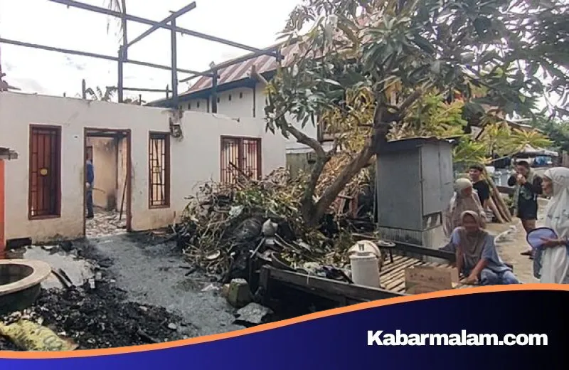 Tragedi di Polman: Sedang Terlelap, Seorang Lansia Luka-Luka Tertimpa Plafon Saat Rumahnya Ludes Terbakar