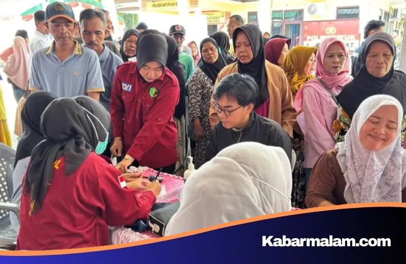 Wujud Pengabdian 80 Tahun Polri, Polres OKU Tebar Kebaikan Lewat Bakti Kesehatan dan Bansos