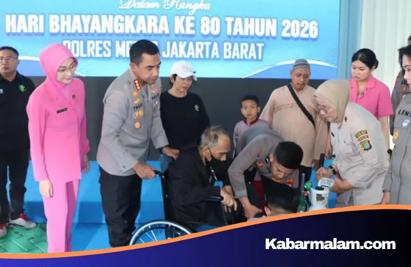 Rayakan Hari Bhayangkara ke-80, Ratusan Warga Padati Bakti Kesehatan Polres Metro Jakarta Barat